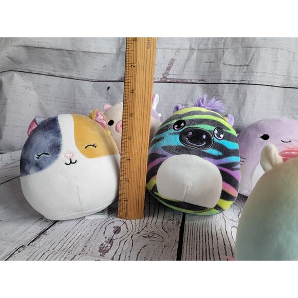 squishmallow Lot Of 8 5 Inch Plush Sting Ray Unicorn Zebra Elephant Cowpop Tart - Picture 5 of 9